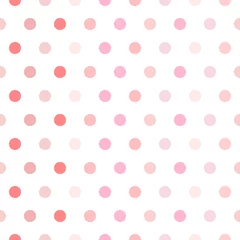 Cercles muraux Polka dot Impression de fond vectorielle continue. Pois de couleur pastel. Arrière-plan pour les thèmes du printemps ou pour les illustrations pour enfants. Nuance rouge