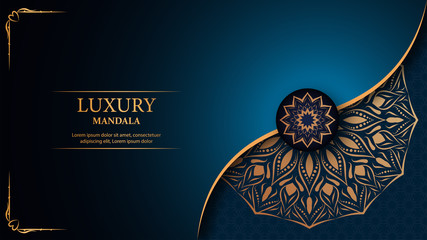 Luxury mandala with royal golden arabesque arabic islamic east style background 