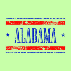 alabama usa american vector illustration state stamp sign