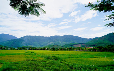 Fototapeta premium Landscape in Phu Loc, Thua Thien Hue, Vietnam