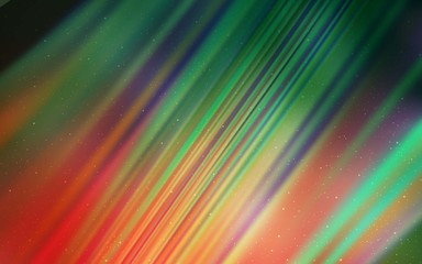 Light Green, Red vector texture with milky way stars. Glitter abstract illustration with colorful cosmic stars. Best design for your ad, poster, banner.