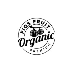 Fig fruit logo design symbol vector template