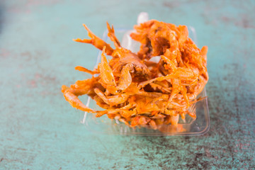 Fried crab delicious snack food