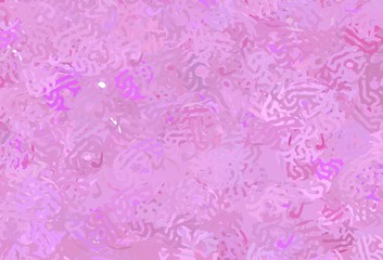 Light Pink vector template with chaotic shapes.