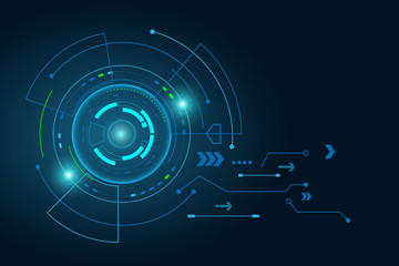 Sci fi futuristic user interface, HUD, Technology abstract background , Vector illustration.