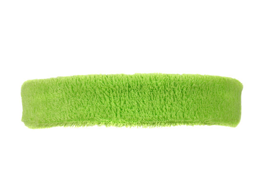 Green Training Headband Isolated On White