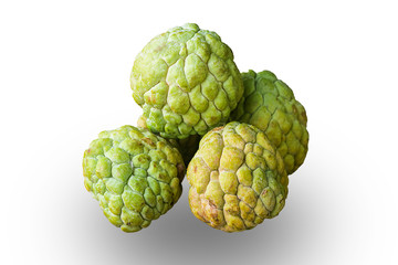 custard apple on white background