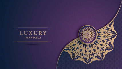 Luxury mandala with royal golden arabesque arabic islamic east style background 
