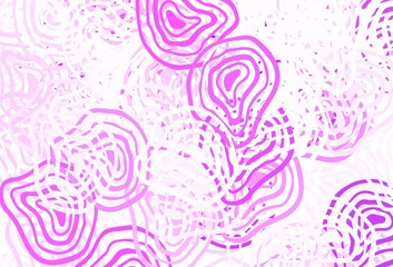 Light Purple vector template with chaotic shapes.