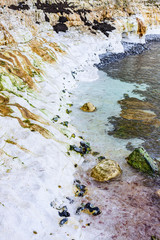 White chalk cliff Stevns Klint UNESCO World Heritage