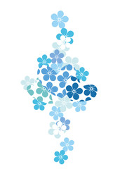 花とハートをモチーフにデザインした背景素材