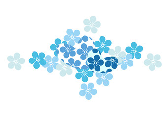 花とハートをモチーフにデザインした背景素材