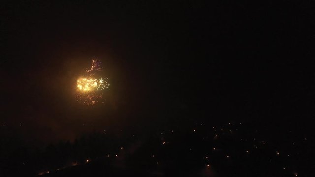 Last but most beautiful fireworks of the evening during new years evening
