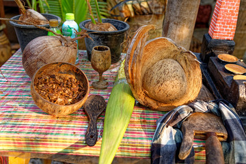 Coconut fruits handcraft