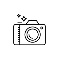 digital cameras  vector icon Line Illustration.