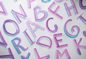 English alphabet . children's color . background