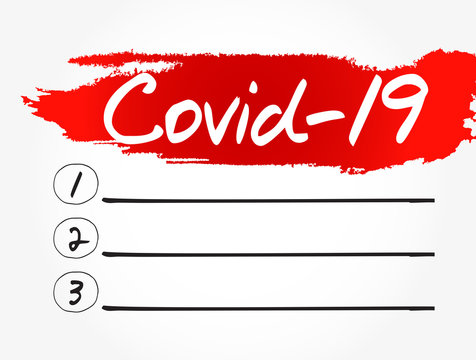 Coronavirus Covid-19 blank list, medical concept background