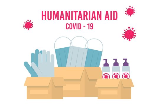 Humanitarian Support, Goodwill Mission in Suffering from Coronavirus Epidemic Country, Intentional Help, Supplying Masks for China Concept.