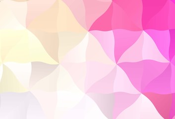 Light Pink, Yellow vector shining triangular layout.