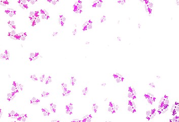 Light Pink vector template with chaotic shapes.