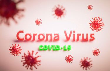 Fototapeta na wymiar Abstract virus strain model of MERS-Cov or middle East respiratory syndrome coronavirus and Novel coronavirus 2019-nCoV with text on white background. Virus Pandemic Protection Concept