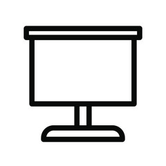 Presentation board icon vector illusration, outline template solid isolated logo flat simple design emblem whiteboard , business company