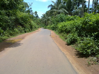 Fototapeta na wymiar Rural roads in Karnataka