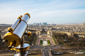 View of Paris city from Eiffel Tower