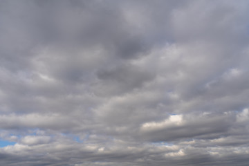 gray sky with volume clouds
