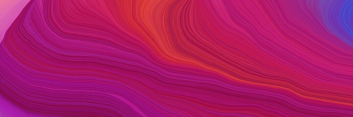 Fototapeta premium very futuristic background banner with dark moderate pink, medium violet red and moderate violet color. modern curvy waves background design