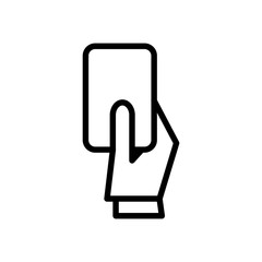 red yellow card soccer referee icon vector