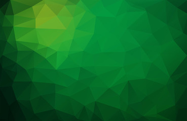 Obraz premium Abstract vector background made of triangles. Background color is green with yellow. Ecology, business template. Gradient pattern for decoration decoration. Conceptual background eps10