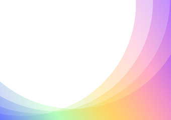 pastel rainbow abstract background, curve layer, multicolor transparent backdrop, vector illustration