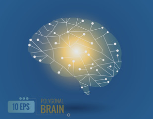 Simply stylized brain illustration