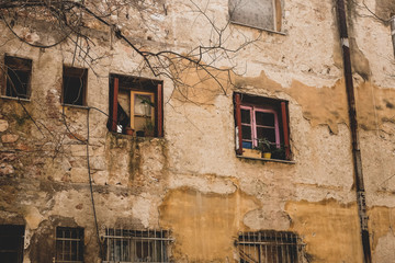 Old refugee housing in Athens, Greece