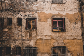 Old refugee housing in Athens, Greece