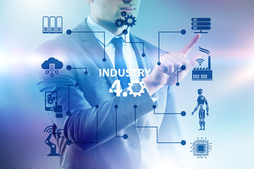 Modern industry 4.0 technical automation concept