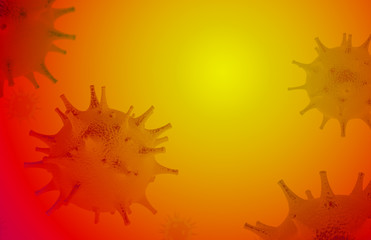 3d background of covid-19 virus.