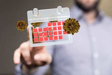Coronavirus economic impact concept image.
