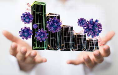 The coronavirus impacts the global economy..
