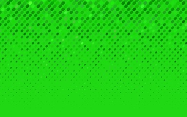 Light Green vector modern geometrical circle abstract background. Dotted texture template. Geometric pattern in halftone style with gradient.