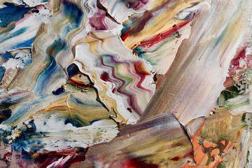 Colorful abstract background wallpaper. Modern motif visual art.  Mixtures of oil paint. Trendy...