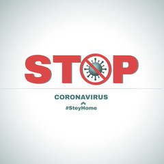 No Infection and Stop Coronavirus. Pandemic medical concept with dangerous cells. Vector illustration