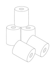 illustration of a Toilet Paper