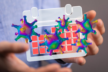 Coronavirus economic impact concept image.