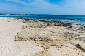 Fototapeta na wymiar view from the beaches of Ayia Napa, Cyprus