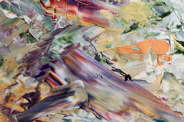 Colorful abstract background wallpaper. Modern motif visual art.  Mixtures of oil paint. Trendy...
