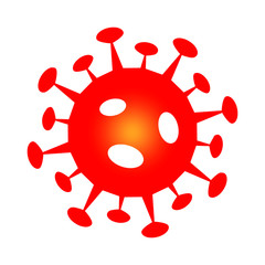Fototapeta premium dangerous virus red vector icon