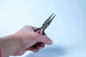 Pliers for cutting wires depicted on a white background