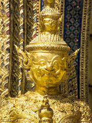 Demon Guardian in Wat Phra Kaew Bangkok Thailand.